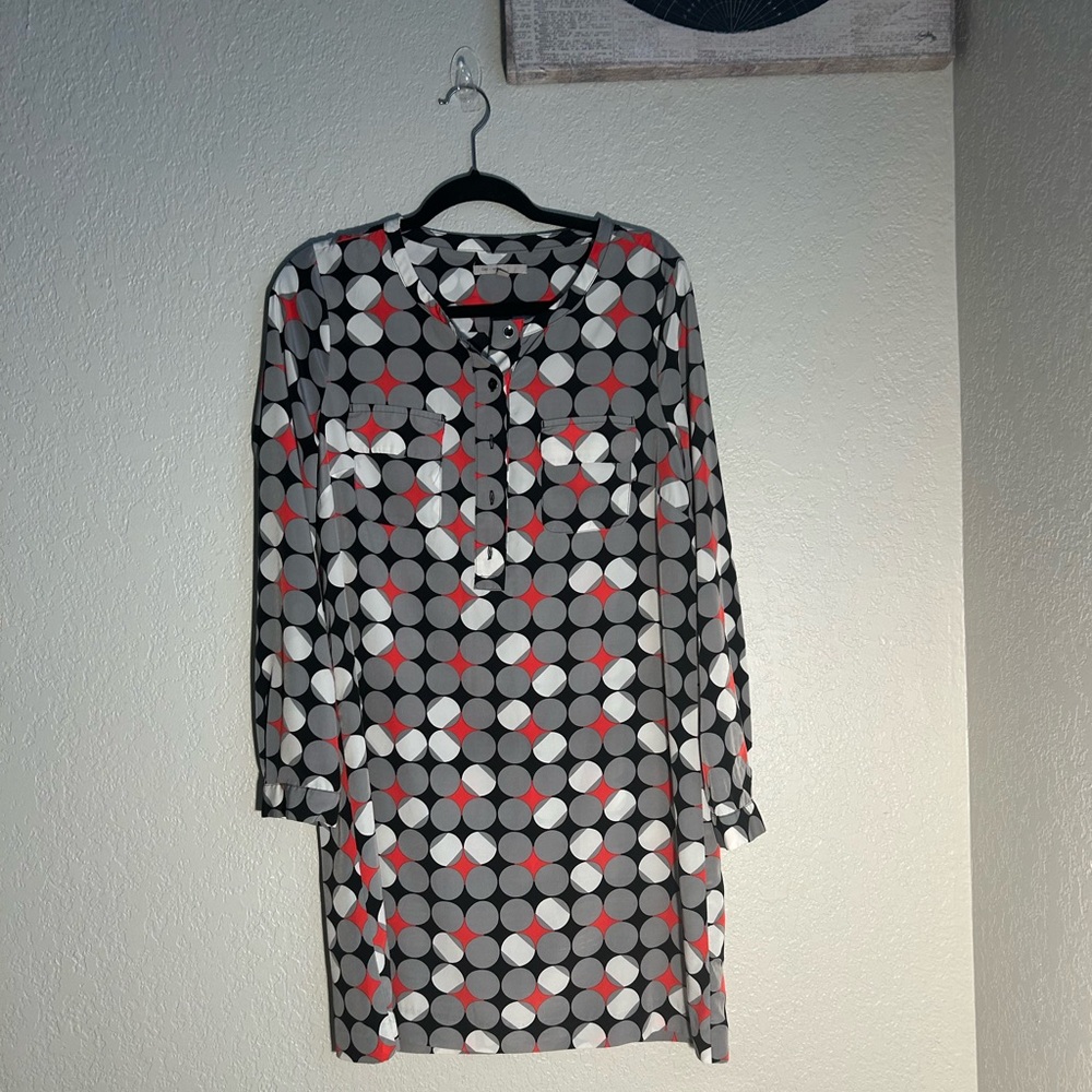 Gap 🌚 Stylish Black, Red  and White Polka Dot Dress 👗
